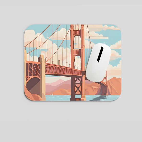 Melodyshoo iconic Golden gate bridge view Mousepad