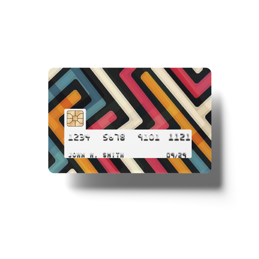 Multi Color Zig Zag Debit Card Skin