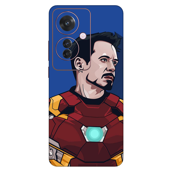 Oppo F Series Iron Man Blue Mobile Skin