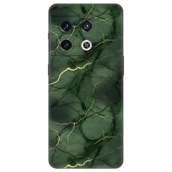 One Plus 10 Series Bottle Green Marble Mobile Skin