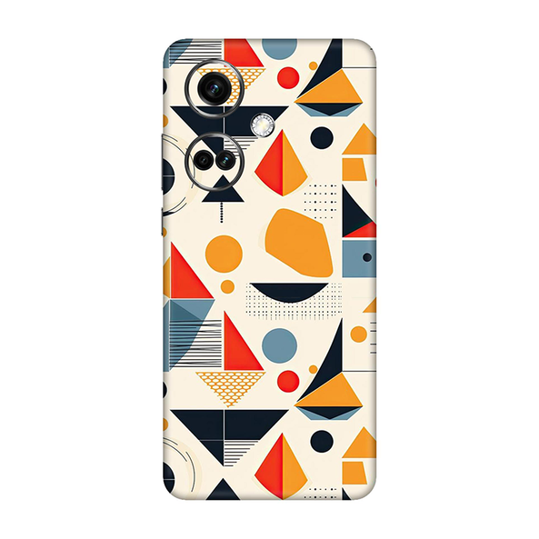 One Plus Nord CE Series Black Multi Shape Geometric Mobile Skin