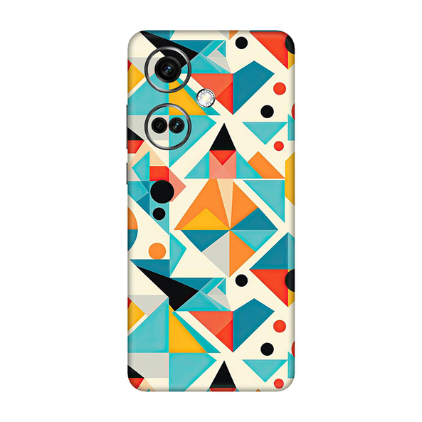 One Plus Nord CE Series Blue Sqaure Shape Geometric Mobile Skin