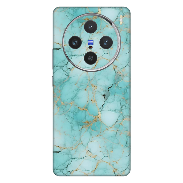 Vivo X series Cyan Marble Mobile Cover