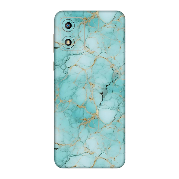 Motorola E Series Cyan Marble Mobile Cover