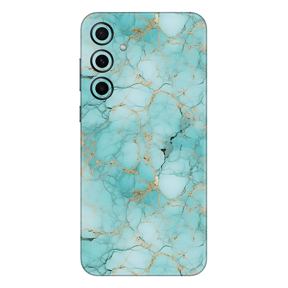 Samsung A Series Cyan Marble Mobile Cover