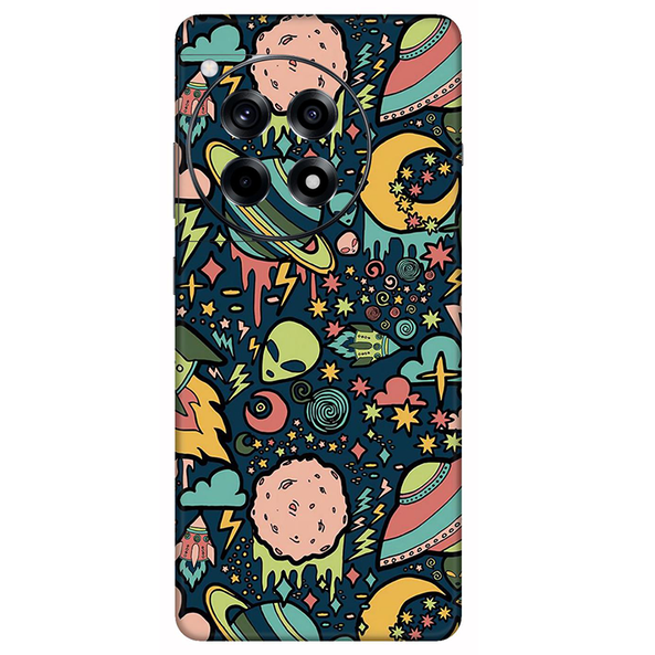 Oneplus 12 Series Space Doodle Lovely Aesthetic Space Mobile Skin