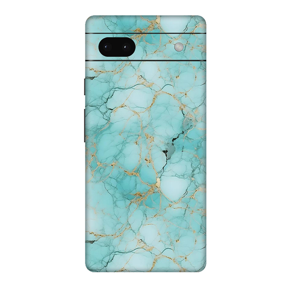 Google Pixel 6 Series Cyan Marble Mobile Cover