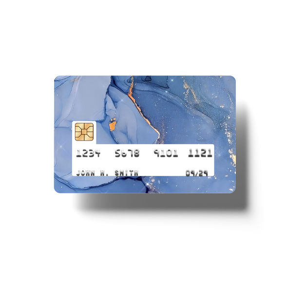 Sky Blue Marble Debit Card Skin