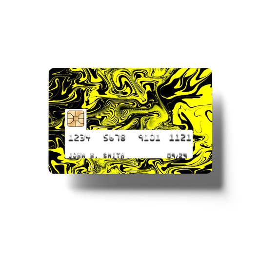 Yellow Swirl Debit Card Skin