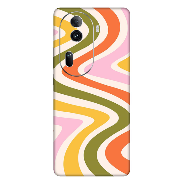 Oppo Reno Series Dark Green Swirl Mobile Skin