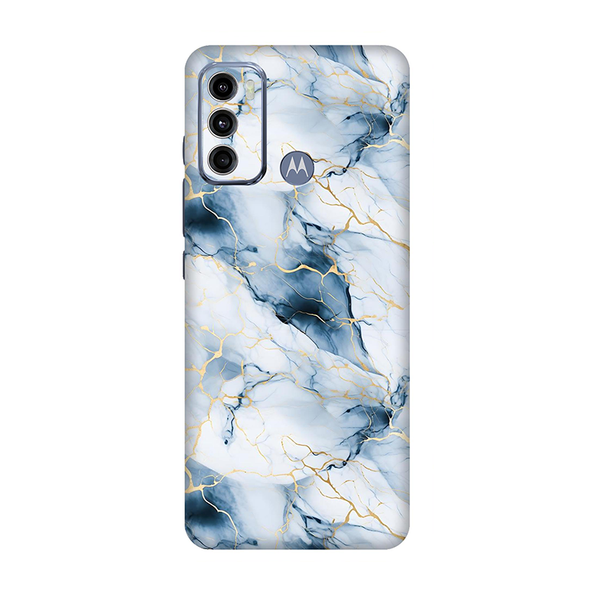 Motorola G Series Light Cyan Marble Mobile Skin