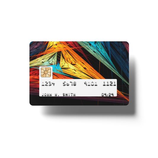 Multicolored Abstract Pattern Debit Card Skin