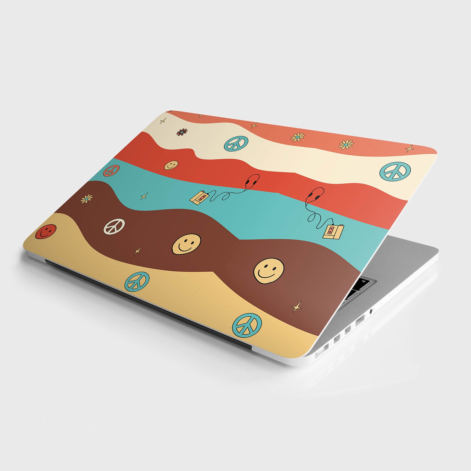 Multicolor Waves Aesthetic Laptop Skin