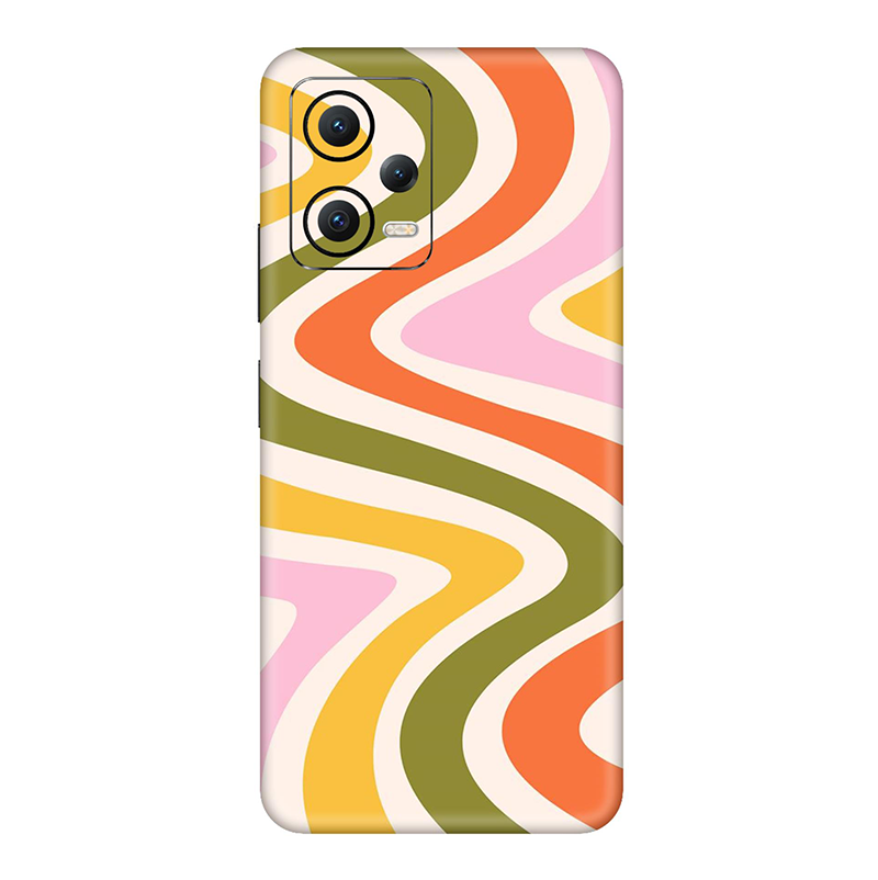 Poco X5 Series Dark Green Swirl Mobile Skin