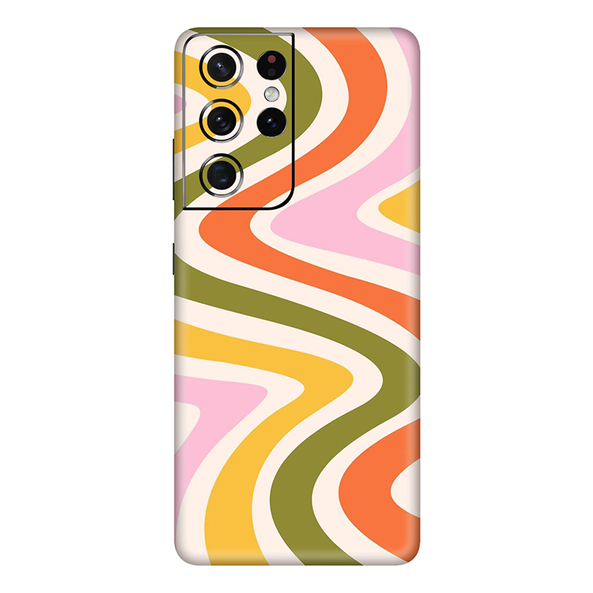 Samsung Galaxy S21 Series Dark Green Swirl Mobile Skin