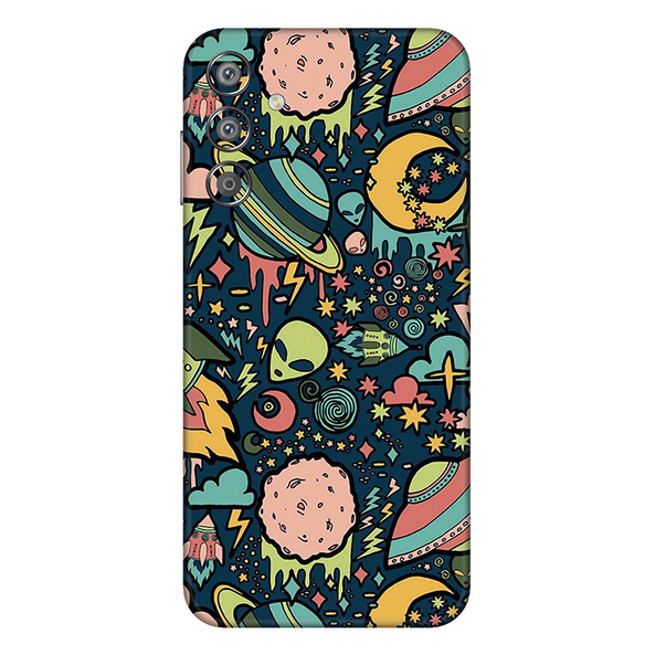 Samsung F Series Space Doodle Lovely Aesthetic Space Mobile Skin