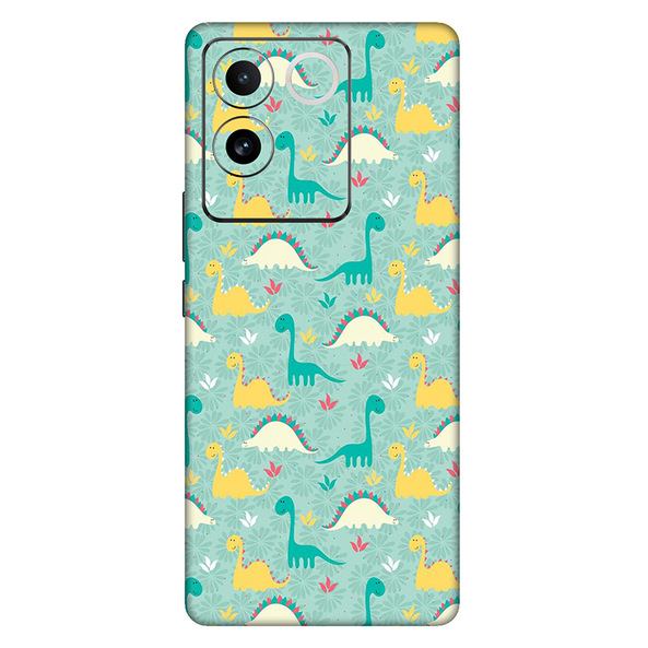 Vivo T Series Dinosaur Doodle Mobile Skin