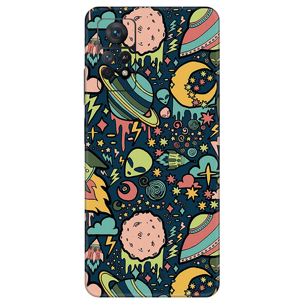 Xiaomi Redmi Note 11 Series Space Doodle Lovely Aesthetic Space Mobile Skin