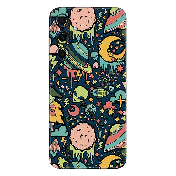 Samsung A Series Space Doodle Lovely Aesthetic Space Mobile Skin