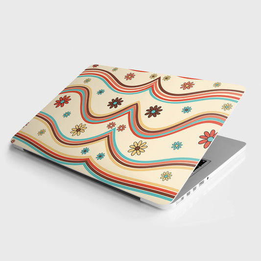 Floral Waves Laptop Skin