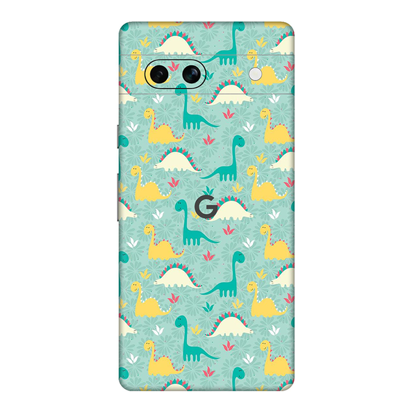 Google Pixel 7 Series Dinosaur Doodle Mobile Skin