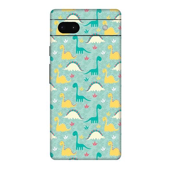 Google Pixel 6 Series Dinosaur Doodle Mobile Skin