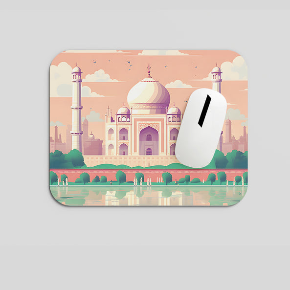 Melodyshoo iconic Taj Mahal low angle view Mousepad