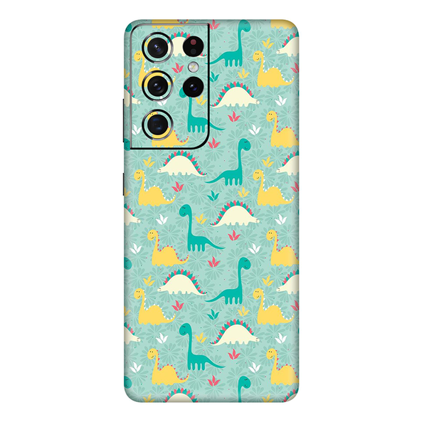 Samsung Galaxy S21 Series Dinosaur Doodle Mobile Skin