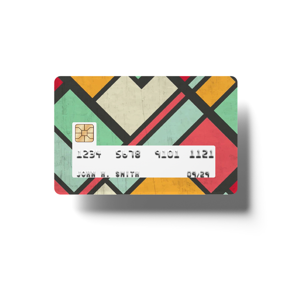 Emerald Green Zig Zag Pattern Debit Card Skin