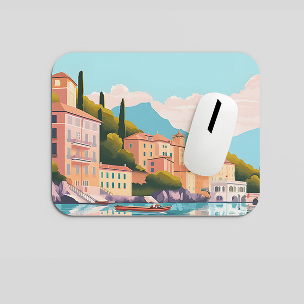 Melodyshoo iconic Lake Como lake low angle view Mousepad