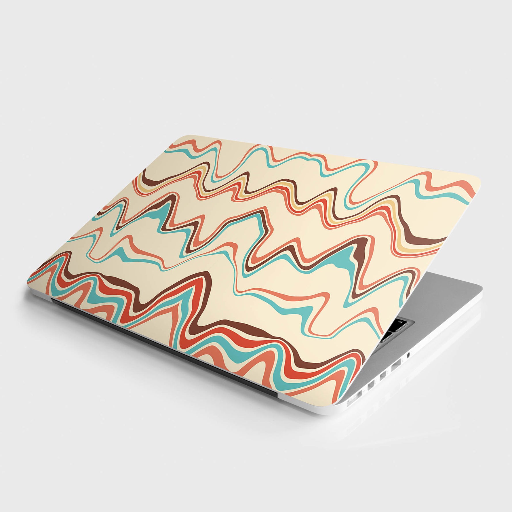 Multicolored waves laptop skin