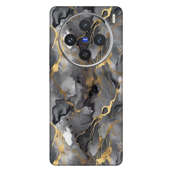 Vivo X series Grey Marble Mobile Skin