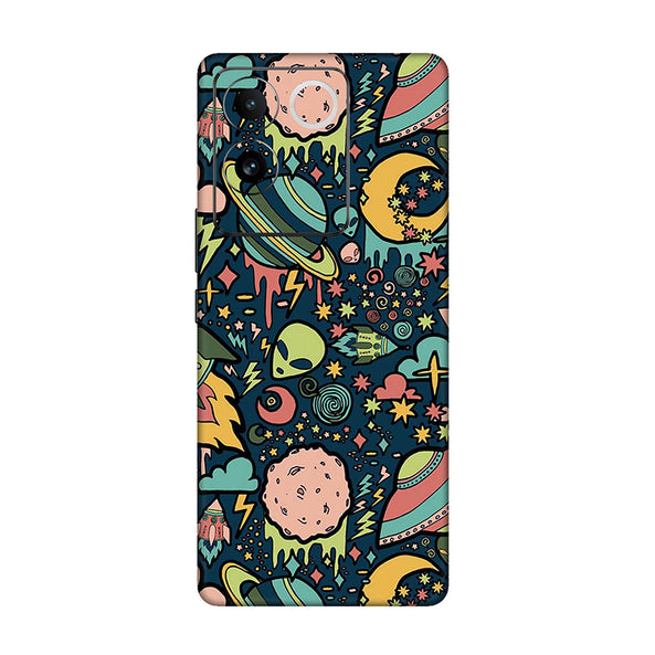 Vivo T Series Space Doodle Lovely Aesthetic Space Mobile Skin