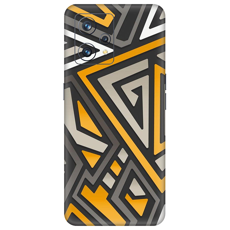 realme 9 Series Orange Pattern Mobile Skin