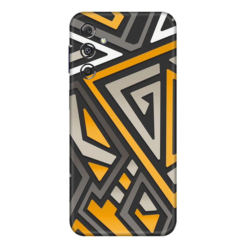 Samsung M Series Orange Pattern Mobile Skin