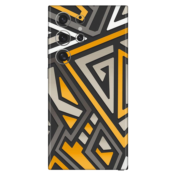 Samsung S24 Series Orange Pattern Mobile Skin