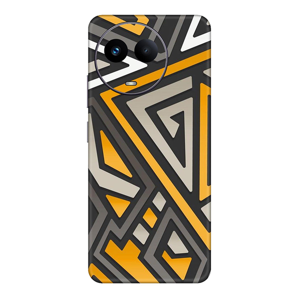 realme C Series Orange Pattern Mobile Skin