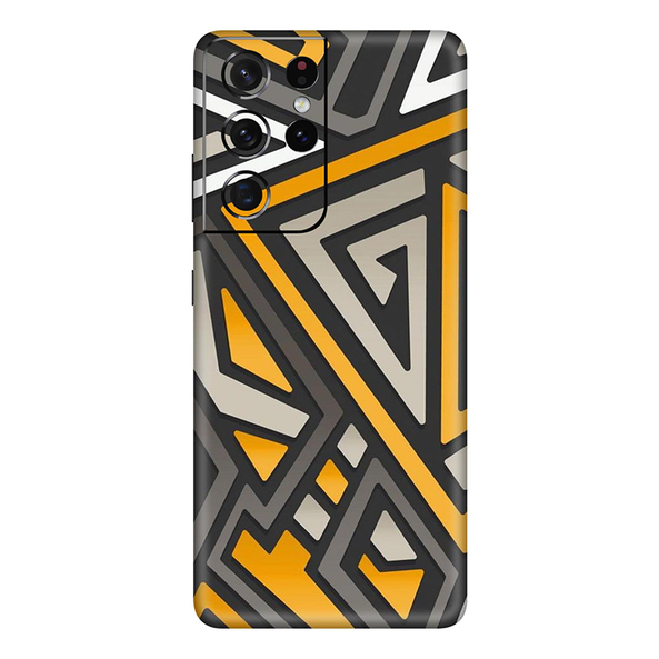 Samsung Galaxy S21 Series Orange Pattern Mobile Skin