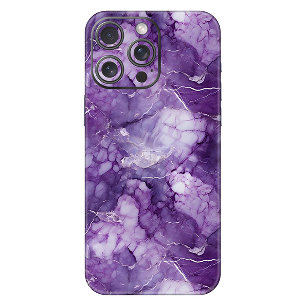 Iphone 14 Series Purple Marble Mobile Skin