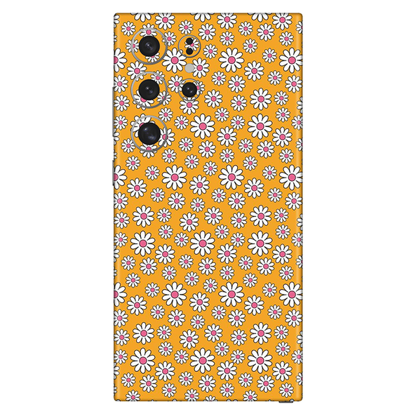 Samsung S23 Series Daisy flower orange Mobile Skin