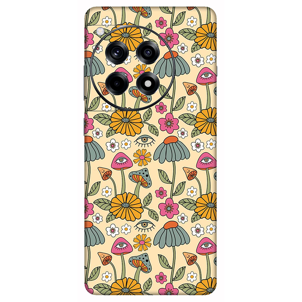 Oneplus 12 Series Retro Mushroom With Flower Mobile Skin