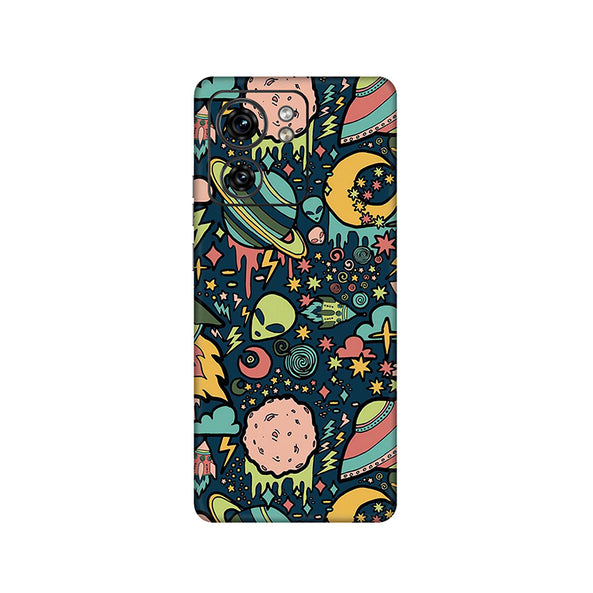 Motorola Edge Series Space Doodle Lovely Aesthetic Space Mobile Skin