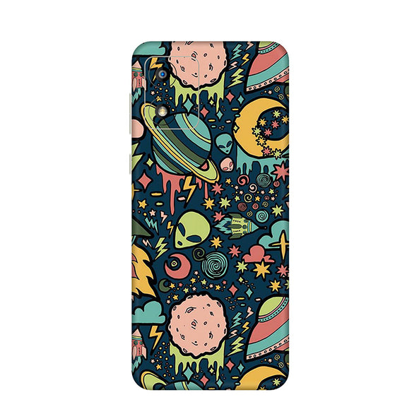 Motorola E Series Space Doodle Lovely Aesthetic Space Mobile Skin