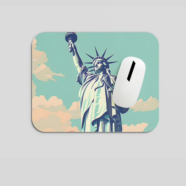 Melodyshoo iconic New York City Statue of Liberty low angle view Mousepad