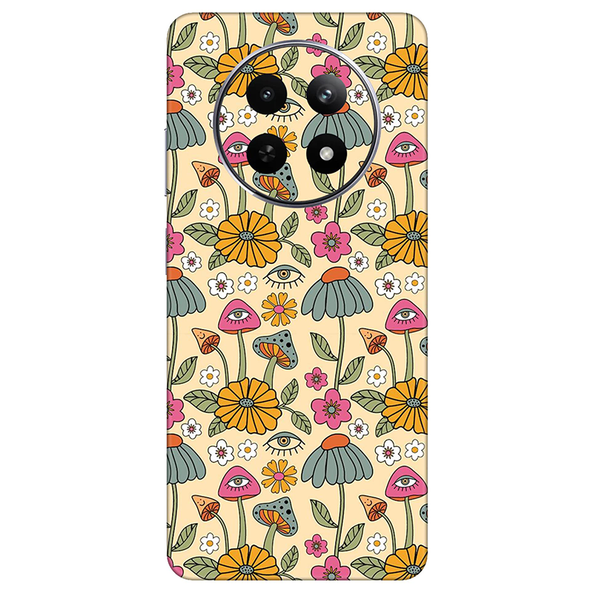 Realme 12 Series  Retro Mushroom With Flower Mobile Skin