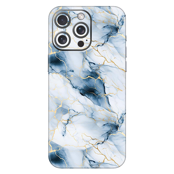 Iphone 14 Series Light Cyan Marble Mobile Skin