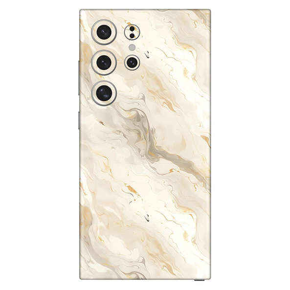 Samsung S23 Series Apricot Shade Marble Mobile Skin