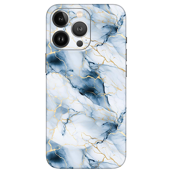 Iphone 12 Series Light Cyan Marble Mobile Skin