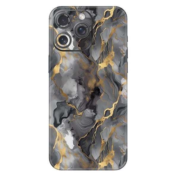 Iphone 14 Series Grey Marble Mobile Skin