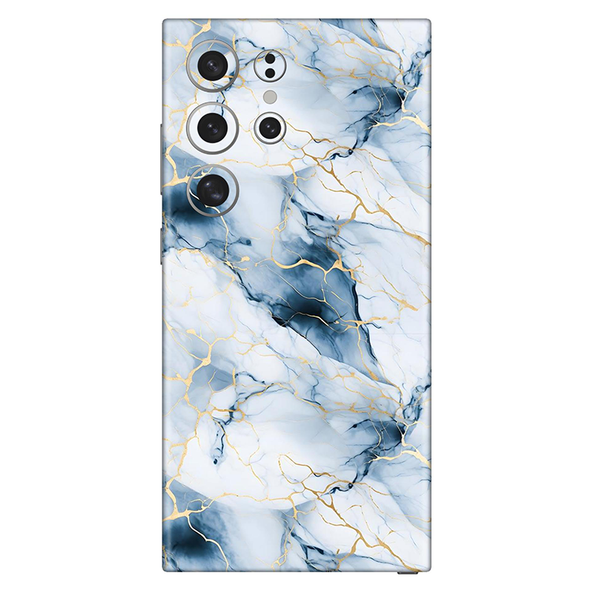 Samsung galaxy s22 Series Light Cyan Marble Mobile Skin